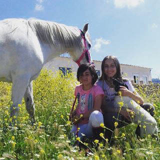 disfrutando del campo